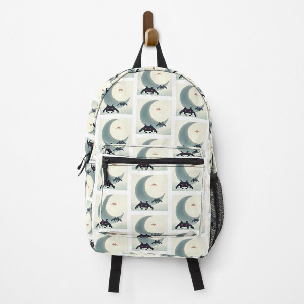 Item preview, Space invaders and moon designed and sold by KetiaArtWorld.