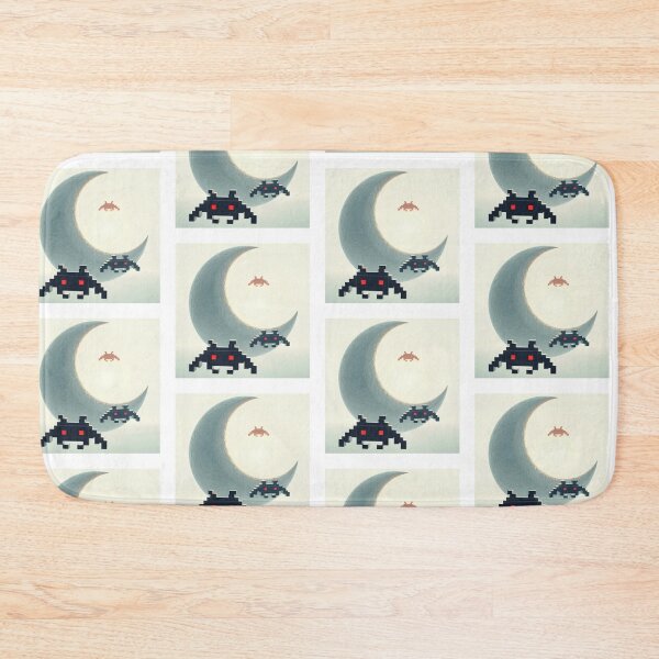 Item preview, Space invaders and moon designed and sold by KetiaArtWorld.