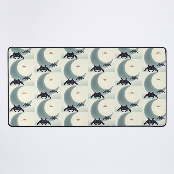 Item preview, Space invaders and moon designed and sold by KetiaArtWorld.
