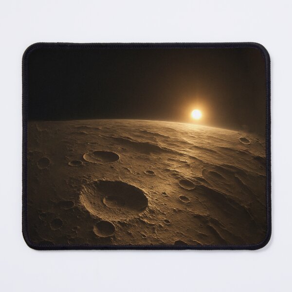 Item preview, Mercury Planet Surface – Warm Grey Cratered Landscape Illustration designed and sold by PrometheusStyle.