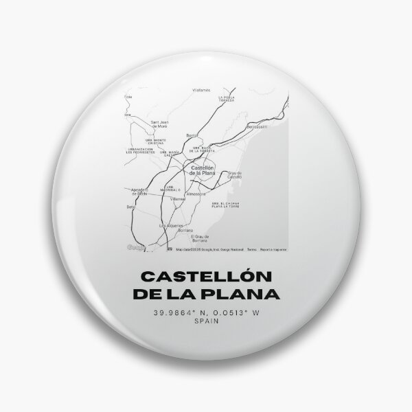 Item preview, Castellón de la Plana Spain Minimalist Map | Modern Black & White Art designed and sold by RM-Journey.