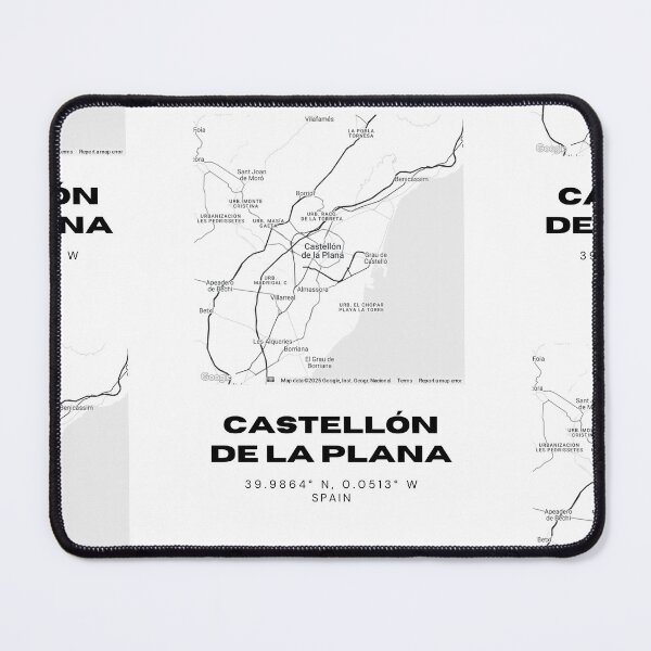 Item preview, Castellón de la Plana Spain Minimalist Map | Modern Black & White Art designed and sold by RM-Journey.