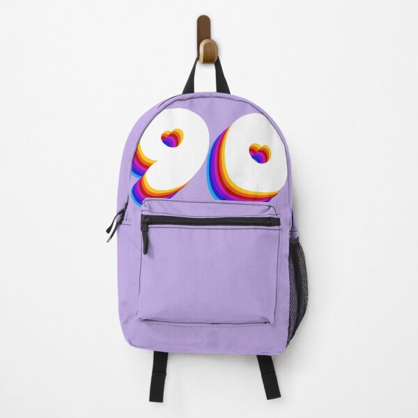 Item preview, 1990 – 90s retro vibe with hearts (white numbers and rainbow tail) designed and sold by Vision Illustrated.