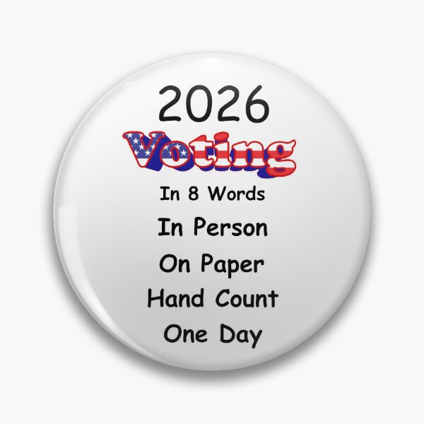 Item preview, Brilliant 2026 Voting - In 8 Words Design designed and sold by jglawson676.