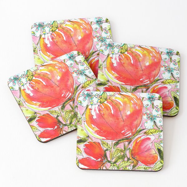 Item preview, Red Camellias, Antique roses designed and sold by Clara Fruggeri.