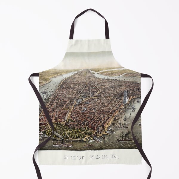 Item preview, Bird's eye perspective of New York, (George Schlegel, 1873) designed and sold by Vintagenaut.