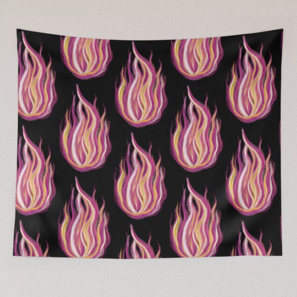 Item preview, Fire flames (Pink, Yellow, White) designed and sold by Scarlet Swan.