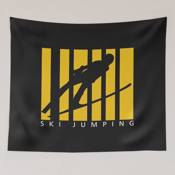 Item preview, Ski Jumping Ski Jumper Silhouette designed and sold by Anniko Art Studio.