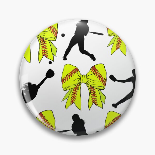 Item preview, Softball Bows & Players | Cute Yellow Softball Pattern Design  designed and sold by Designmypaige.