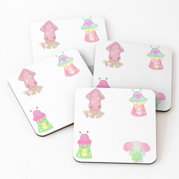 Item preview, cute pink and green whimsical set  designed and sold by aeiia.