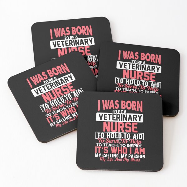 Item preview, I Was Born to Be a Veterinary Nurse Pride Quote designed and sold by Imaginarium Design.