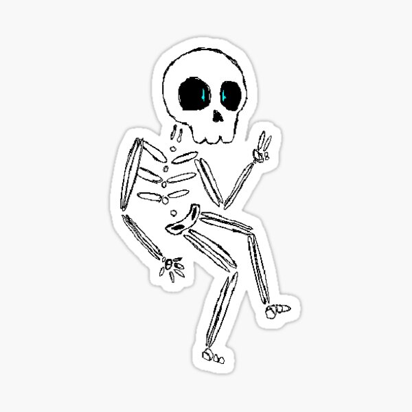 Skeleton Quiz Result Sticker