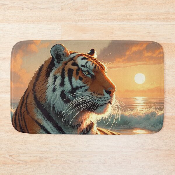 Item preview, Tiger's Wet Paws in the Beach Surf designed and sold by nikkolaus.