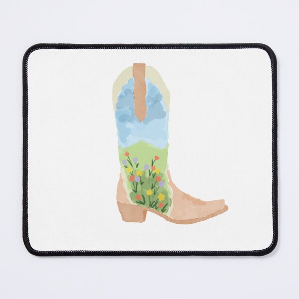 Item preview, Watercolor Landscape Cowboy Boot designed and sold by AlishaMSchil.