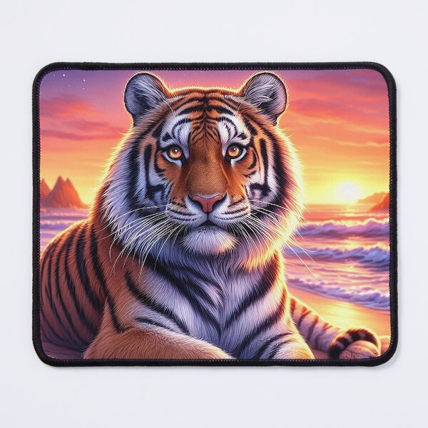 Item preview, Tiger at the Beach During Sunset designed and sold by nikkolaus.