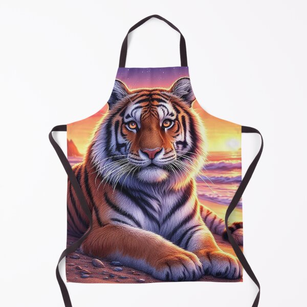 Item preview, Tiger at the Beach During Sunset designed and sold by nikkolaus.