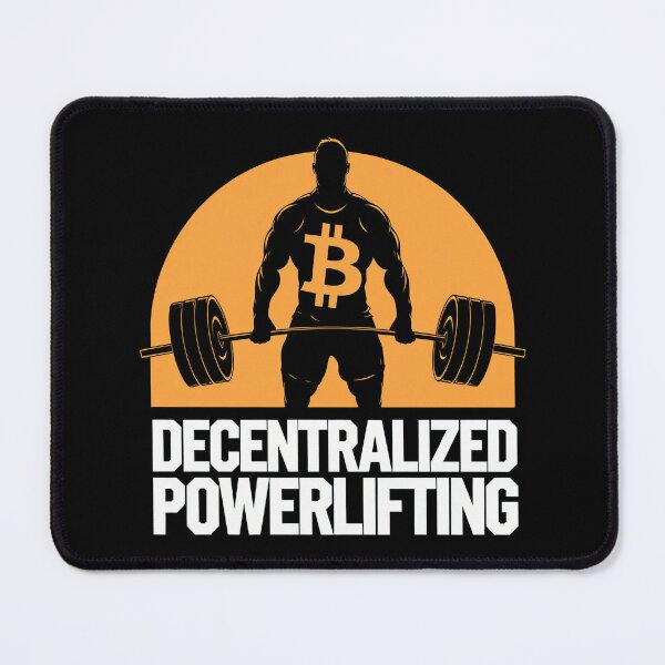 Item preview, Decentralized powerlifting, bitcoin crypto fitness designed and sold by NoetherSym.