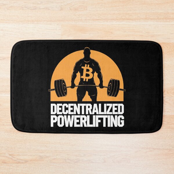 Item preview, Decentralized powerlifting, bitcoin crypto fitness designed and sold by NoetherSym.