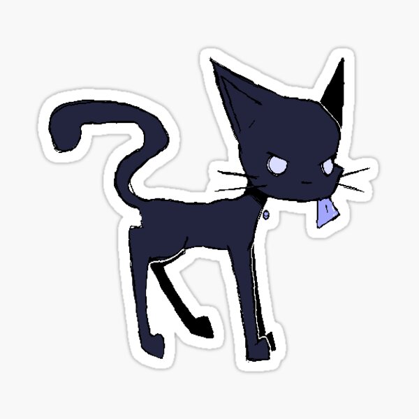 Black Cat Quiz Result Sticker