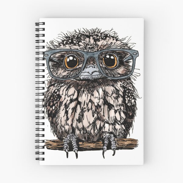 Item preview, Tawny Frogmouth in Glasses designed and sold by Scribbles & Doodles by Jinx.