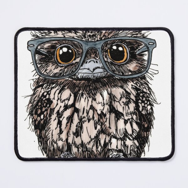 Item preview, Tawny Frogmouth in Glasses designed and sold by Scribbles & Doodles by Jinx.