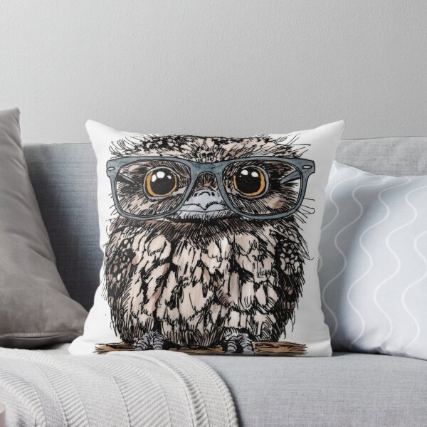 Item preview, Tawny Frogmouth in Glasses designed and sold by Scribbles & Doodles by Jinx.