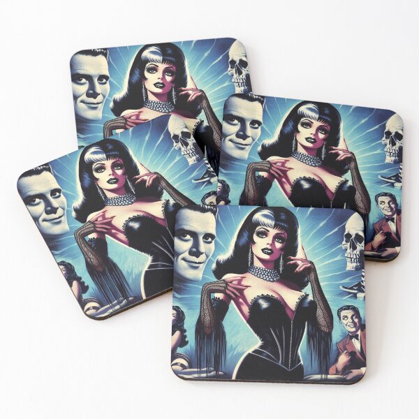 Item preview, Retro Goth Horror Pin-up designed and sold by PulpVintage.