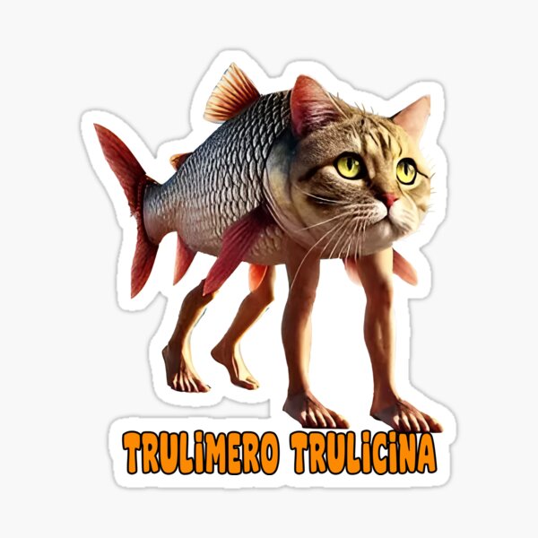 Item preview,  Trulimero Trulicina  Fish , cat , leg designed and sold by Designbyhy.