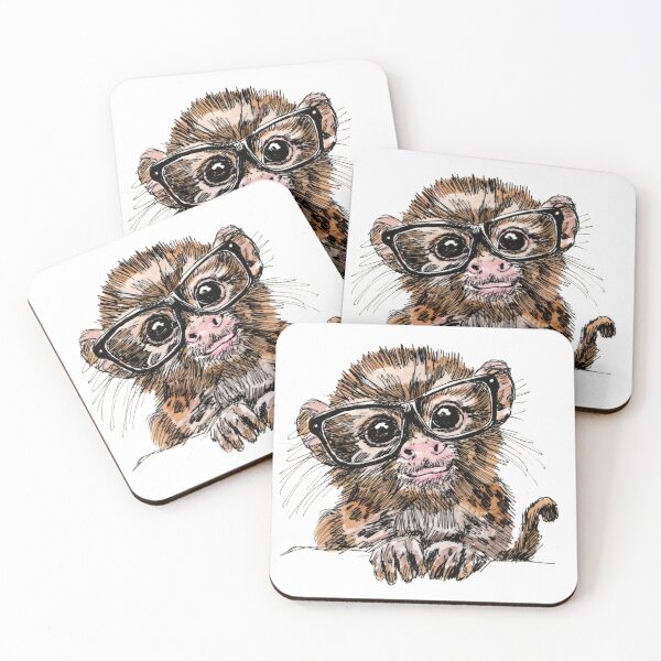Item preview, Baby Tamarin in Glasses designed and sold by Scribbles & Doodles by Jinx.
