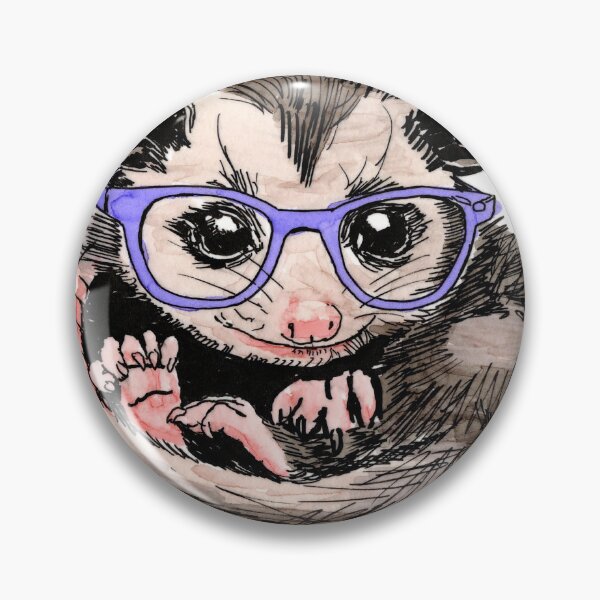 Item preview, Possum in Glasses designed and sold by Scribbles & Doodles by Jinx.