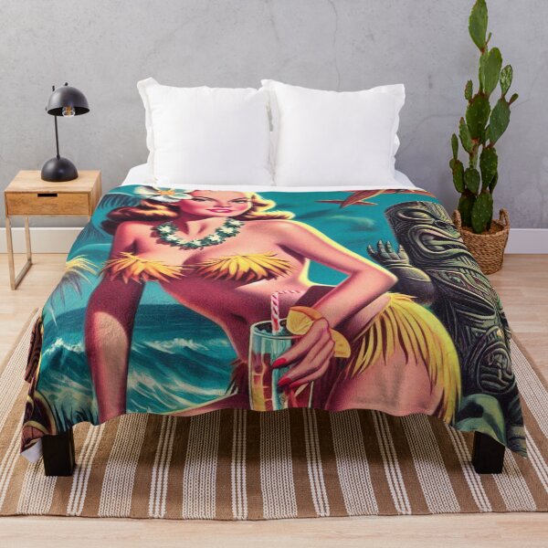 Item preview, Retro Tiki Pinup designed and sold by PulpVintage.