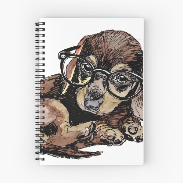 Item preview, Dachshund Puppy in Glasses designed and sold by Scribbles & Doodles by Jinx.