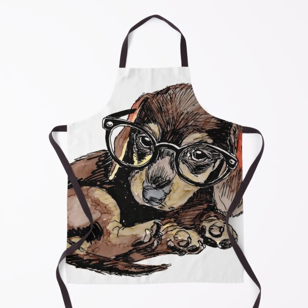 Item preview, Dachshund Puppy in Glasses designed and sold by Scribbles & Doodles by Jinx.