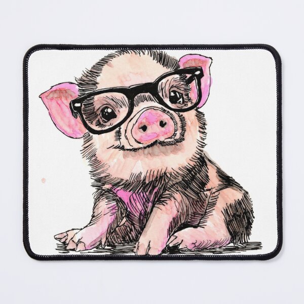 Item preview, Piglet in Glasses designed and sold by Scribbles & Doodles by Jinx.
