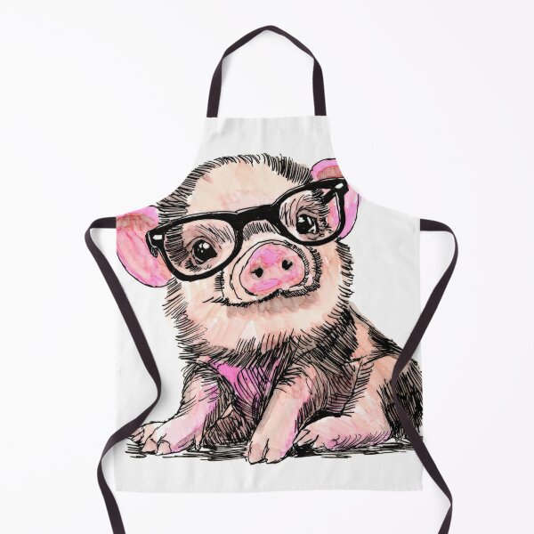 Item preview, Piglet in Glasses designed and sold by Scribbles & Doodles by Jinx.