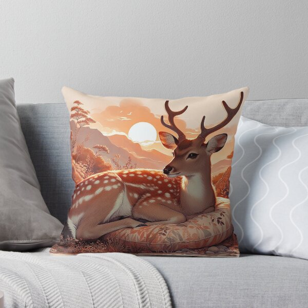 Item preview, Deer Resting on a Pillow in the Field designed and sold by nikkolaus.