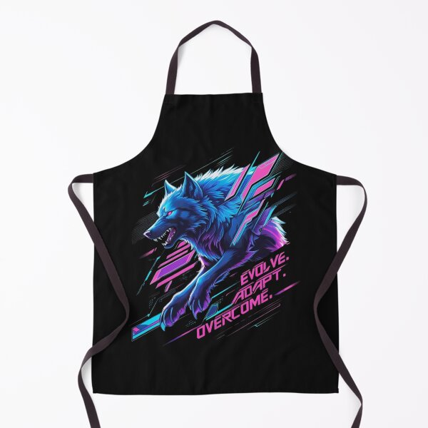 Item preview, Cyberpunk Spirit Animal Streetwear Graphic – Neon Glitch Wolf designed and sold by Nature's Palette.