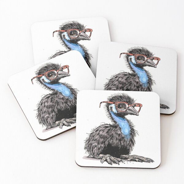 Item preview, Cassowary in Glasses designed and sold by Scribbles & Doodles by Jinx.