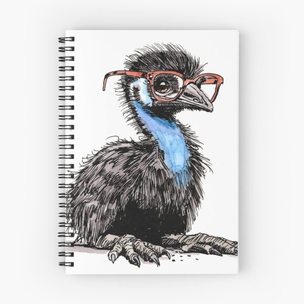 Item preview, Cassowary in Glasses designed and sold by Scribbles & Doodles by Jinx.