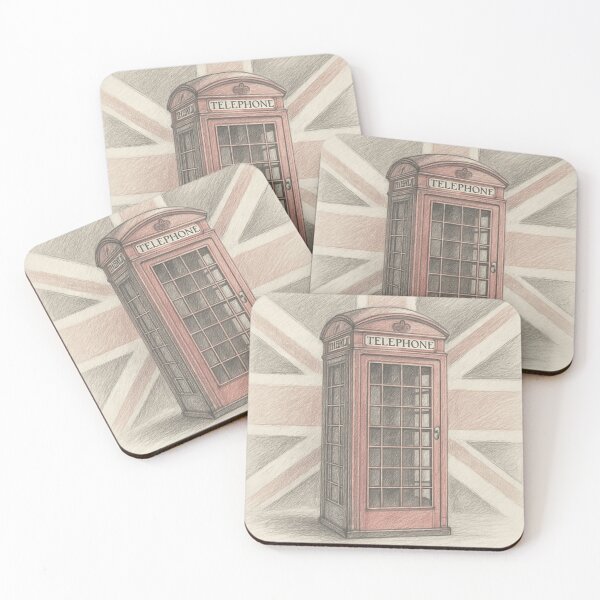 Item preview, Iconic London Telephone Box Sketch - Vintage British Red Kiosk designed and sold by KishShop.