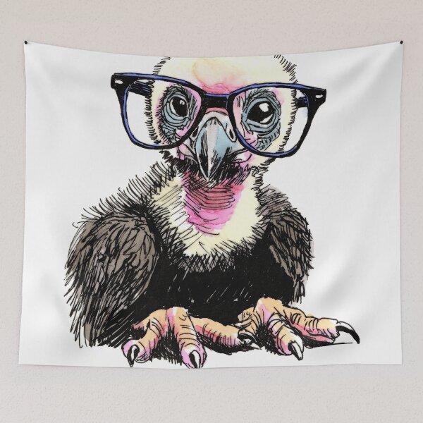 Item preview, California Condor in Glasses designed and sold by Scribbles & Doodles by Jinx.