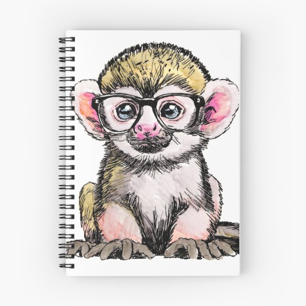 Item preview, Spider Monkey in Glasses designed and sold by Scribbles & Doodles by Jinx.
