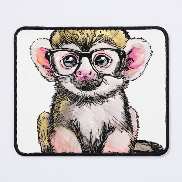 Item preview, Spider Monkey in Glasses designed and sold by Scribbles & Doodles by Jinx.