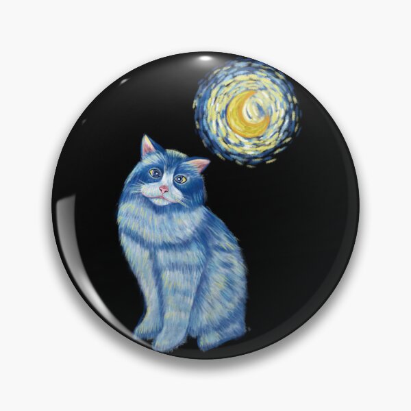 Item preview, Blue Starry Night Ragdoll Cat Illustration   designed and sold by Scarlet Swan.