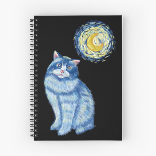 Item preview, Blue Starry Night Ragdoll Cat Illustration   designed and sold by Scarlet Swan.