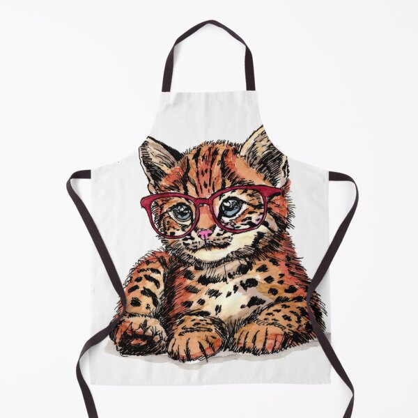 Item preview, Bobcat Cub in Glasses designed and sold by Scribbles & Doodles by Jinx.