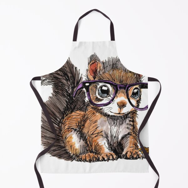 Item preview, Squirrel in Glasses designed and sold by Scribbles & Doodles by Jinx.