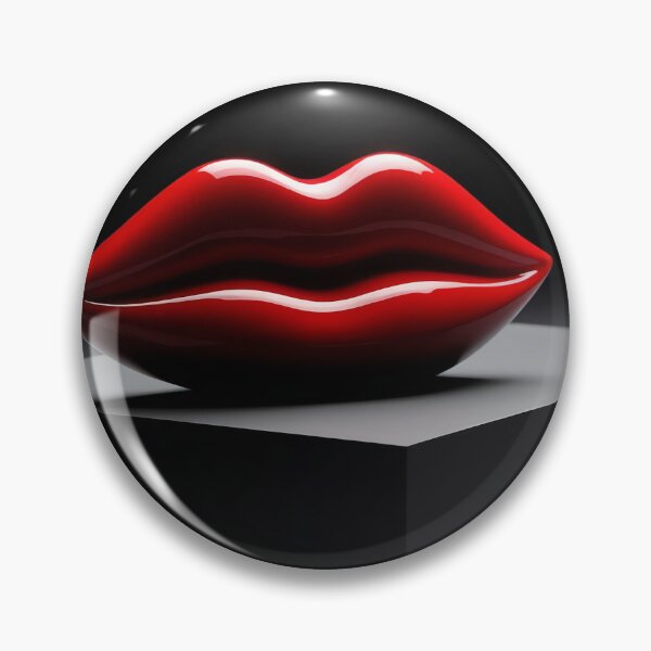 Item preview, Sleek and shiny crimson red lips sculpture designed and sold by mystiquelicorne.