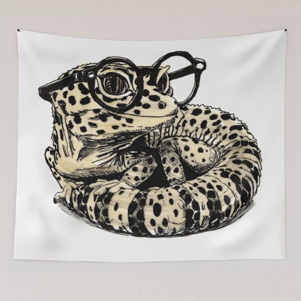 Item preview, Leopard Gecko in Glasses designed and sold by Scribbles & Doodles by Jinx.