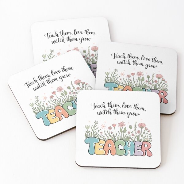 Item preview,  Modern Trendy Teach them love them watch them grow , Groovy Teacher Wildflowers Floral Flowers  designed and sold by SOUFIANE1991.